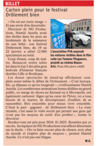 Article Est Républicain Besançon - Carton Plein