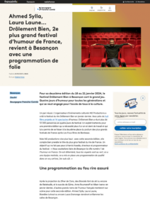 Article France 3 - Festival Drôlement Bien 2024